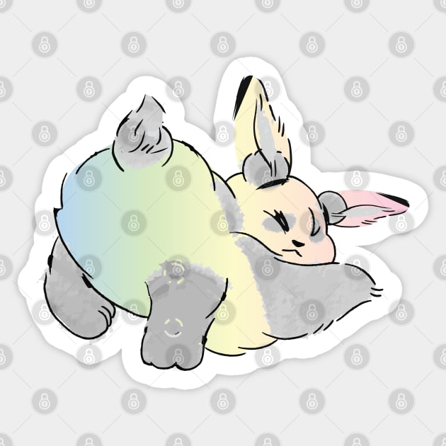 cute bunny tail Sticker by lazykitty